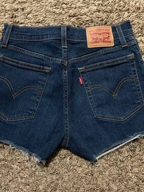 Levi's Dark Indigo Denim Cutoff Shorts